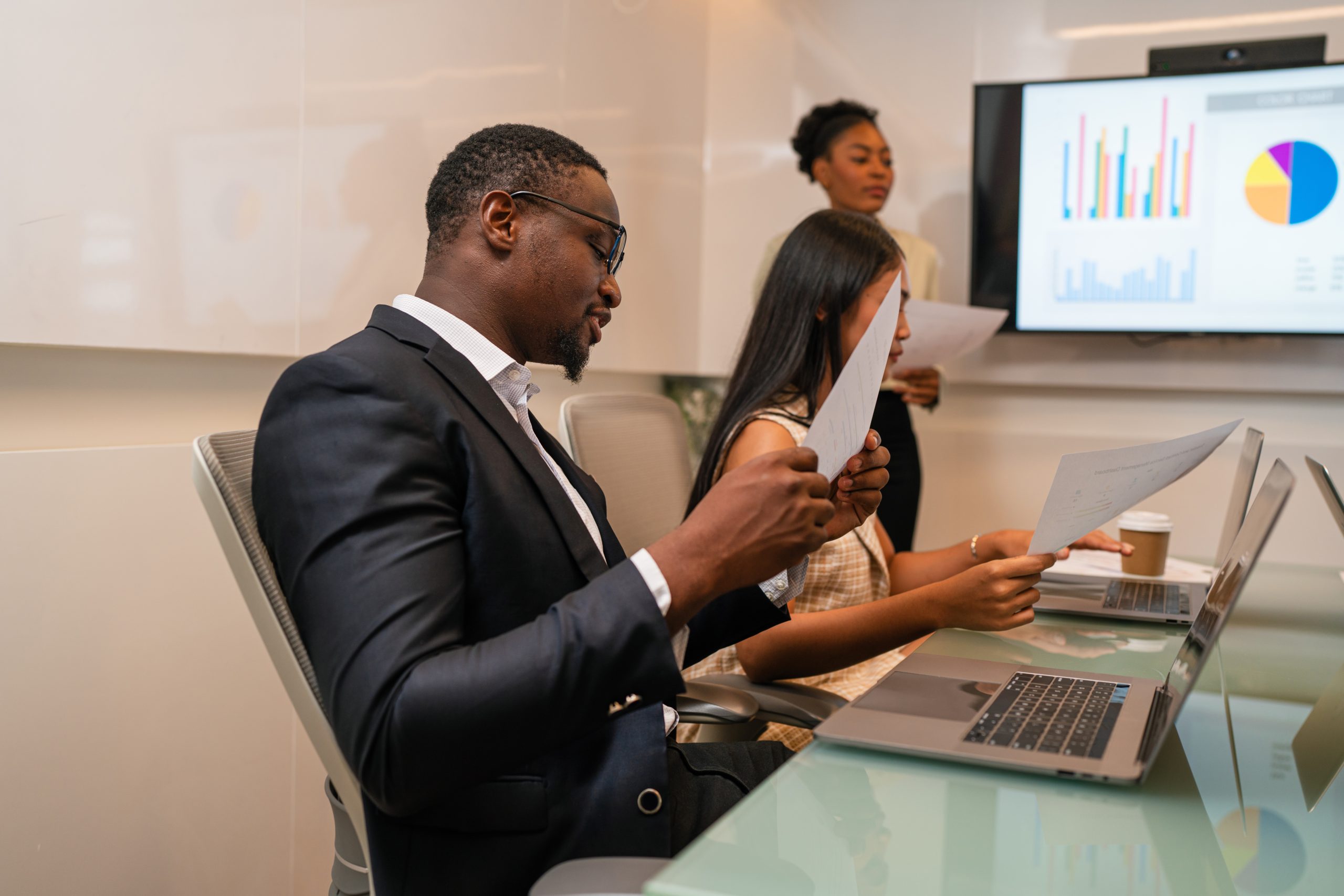 business people having meeting and brainstorming discussed about